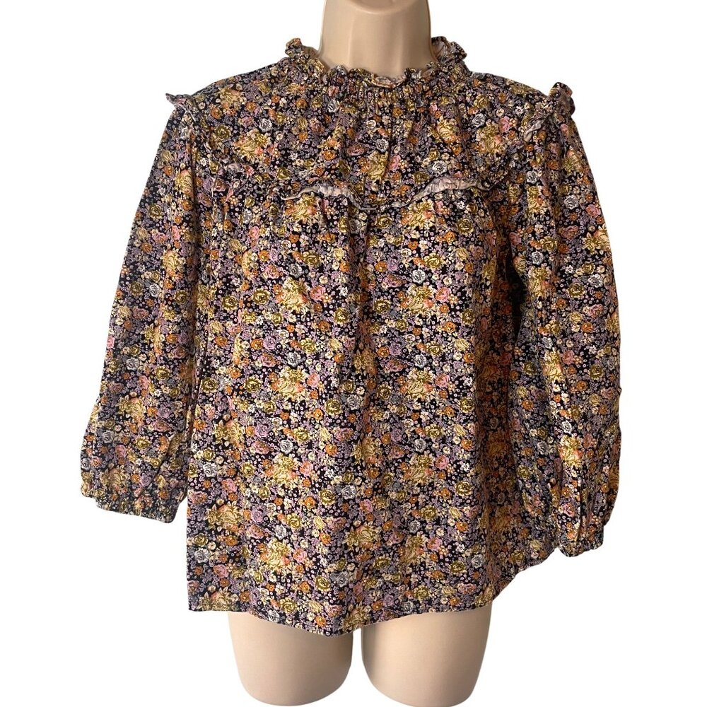 Universal Thread Women's Balloon 3/4 Sleeve Floral Blouse Size Small Cottagecore - Picture 1 of 9